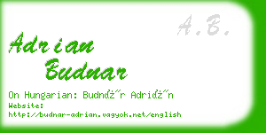 adrian budnar business card